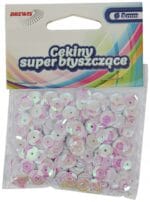 Cekiny super błyszczące białe 8mm/10g SB8 *5322*