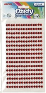 DŻETY SAMOPRZYLEPNE CZERWONE 4MM/240SZT DS12 *4431*