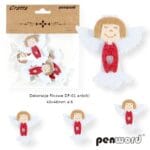 Dekoracje filcowe Aniołki 6szt 43x46mm*1411*