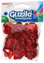 Guziki kreatywne czerwone *6558*