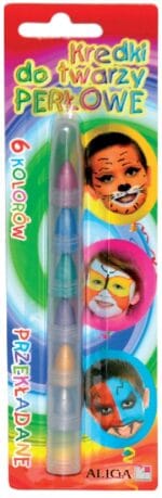 KREDKI DO MALOWANIA TWARZY I CIAŁA PERŁOWE, 6 KOLORÓW FWC-6P*2113*