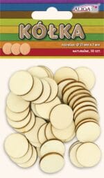Kółka naturalne, rozm. 50szt/25 x 3 mm PK-6371