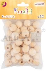 Koraliki drewniane okrągłe 20 mm, otwór 3 mm, 80szt. PJ-8306 *8306*