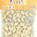 Koraliki drewniane płaskie 14/8mm, otwór 5mm 80szt PJ-0782