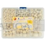 Koraliki drweniane, zestaw 1105szt. w zamykanym pudełku PJ-8283