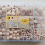 Koraliki drweniane, zestaw 507szt. w zamykanym pudełku PJ-8269