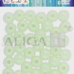 Koraliki plastikowe 10mm, otwór 3mm, 50szt, świecące w ciemności PJ-7728