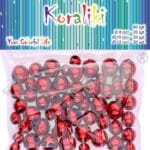 Koraliki plastikowe dekoracyjne czerwone 60szt mix rozmiarów 8,10,12mm po-20sz PJ-9487*9487*