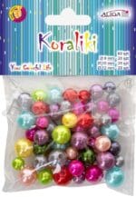 Koraliki plastikowe dekoracyjne mix wzorów i rozmiarów 8mm-20szt, 10mm-20szt, 12mm-20szt, PJ-7858 *7