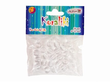 Koraliki plastikowe dekoracyjne przeźroczyste 12mm/25szt PJ-0637*0637*
