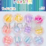 Koraliki plastikowe, dekoracyjne, rozm. 11mm, otwór 2mm 16szt PJ-9531