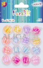 Koraliki plastikowe, dekoracyjne, rozm. 11mm, otwór 2mm 16szt PJ-9531
