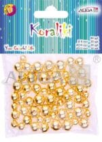 Koraliki plastikowe dekoracyjne złote 60szt mix rozmiarów 8,10,12mm po-20sz PJ-9463*9463*