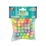 Koraliki plastikowe mix kolorów pastelowych 80szt/14mm , otwór 3mm PJ-7422