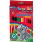 Kredki ołówkowe grube 12 kolorów trójkątne. *4353*