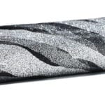 Materiał dekoracyjny, zdobiony brokatem czarny *3021*