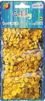 PROMO Cekiny złote metalizowane 7g x 3 wielkości (6, 8, 10 mm) *6045*