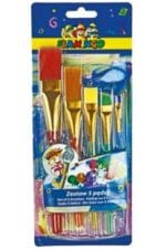 Pędzle płaskie 5 szt, uchwyt jumbo *9165*