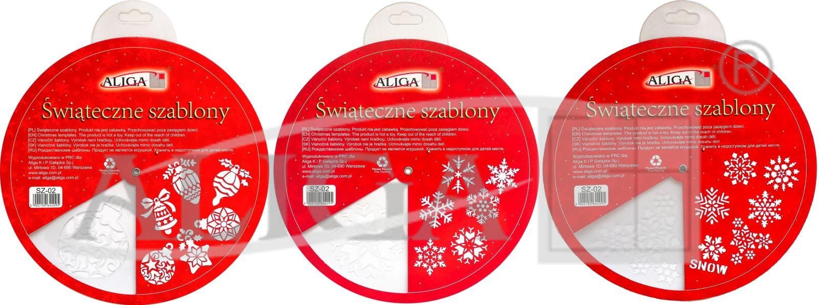 Plastikowe szablony świąteczne BN wielokrotnego użytku do dekoracji. *4095* Plastikowe szablony świąteczne BN wielokrotnego użytku do dekoracji. *4095* - obrazek 1