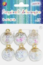 Przywieszki dekoracyjne białe 1,5cm/6szt ZWD-0446*0446*