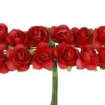 Różyczki papierowa 12szt czerwone *9009*