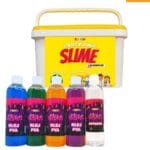 Slime zestaw Rainbow z kolorowych klejów 5 elementów wiaderko 3 litry *7114*