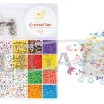 Zestaw koralików z dodatkami biżuteryjnymi mix wzorów i kolorów PJ-2166 wym.20x19x1,8cm*2166*