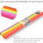 BIBUŁA MARSZCZONA FLUO 50x200 a'5 MIX 5 KOLORÓW *8830*