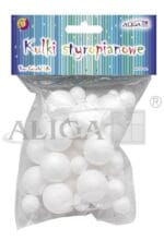 Kulki styropianowe 50 sztuk. Mix 1cm-16szt, 1,5cm-17szt, 2,5cm-17szt*3456*