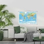 Mapa ścienna Świat fizycz. 100x70mm 1:42 mln na rurce PCV*8897* - obrazek 4