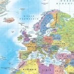 Mapa ścienna Świat fizycz. 100x70mm 1:42 mln na rurce PCV*8897* - obrazek 3