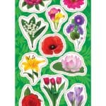 NAKLEJKI PAPIEROWE KWIATKI 10160690 wym. blistra 8x15cm*0969*