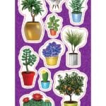 NAKLEJKI PAPIEROWE KWIATKI DONICZKOWE 10160691 wym. blistra 8x15cm*0976*