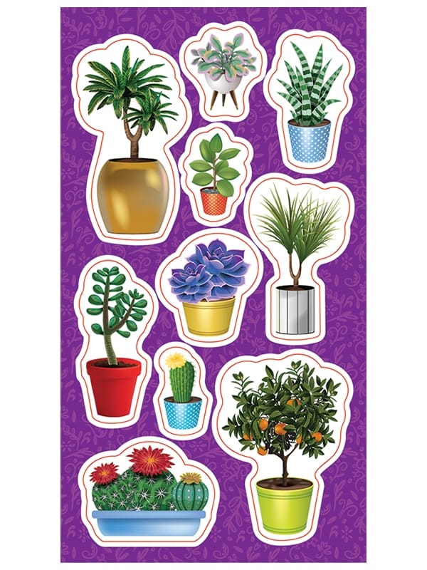 NAKLEJKI PAPIEROWE KWIATKI DONICZKOWE 10160691 wym. blistra 8x15cm*0976* NAKLEJKI PAPIEROWE KWIATKI DONICZKOWE 10160691 wym. blistra 8x15cm*0976* - obrazek 1