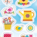 NAKLEJKI PAPIEROWE WIOSNA 13160623 wym. blistra 8x15cm*1189*