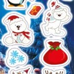 NAKLEJKI PAPIEROWE ZIMA 13160626 wym. blistra 8x15cm*1226*