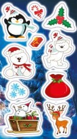 NAKLEJKI PAPIEROWE ZIMA 13160626 wym. blistra 8x15cm*1226*