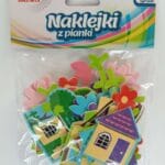 NAKLEJKI PIANKOWE DOM I KWIATKI 40SZT PVC51 *3984*