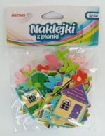 NAKLEJKI PIANKOWE DOM I KWIATKI 40SZT PVC51 *3984*