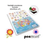 NAKLEJKI PIANKOWE NPS-2 KWIATKI 20X30 a'5*2891*