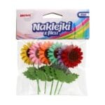 NAKLEJKI Z FILCU FVC06 KWIATKI 6 szt mix kolorów *5698*