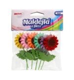 NAKLEJKI Z FILCU FVC06 KWIATKI 6 szt mix kolorów *5698*