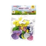 NAKLEJKI Z PIANKI 90 SZT. (MIX KRÓLIKI, JAJKA, KURCZACZKI) PVE09*1416*