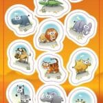 NAKLEJNKI PAPIEROWE ZWIERZĘTA 8x15cm 13160504 *2590*