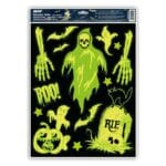 Naklejka fluorescencyjna Halloween z folii statycznej DUCH 30x42cm HA002 *0050*