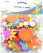 Naklejki piankowe 72szt kwiatki. Mix kolorów. *1027*