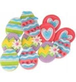 Naklejki z filcu 12szt ozdoby świąteczne jajka. Mix kolorów. *2185*