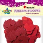 Naklejki z filcu 50szt serca. Rozmiar 30x25mm. Mix kolorów. *6905*