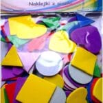 Naklejki z pianki 200szt figury geometryczne. Mix kolorów. *0853*