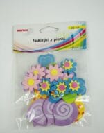 Naklejki z pianki 20szt kwiatki, ślimaki, owady. Mix kolorów *0846*